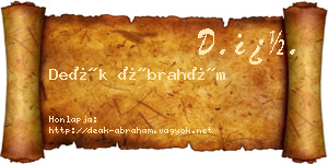 Deák Ábrahám névjegykártya